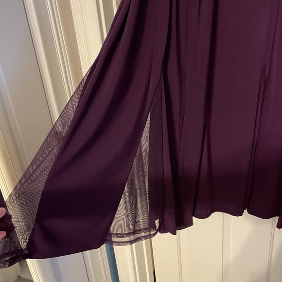 R&M Richards plum flare 2-piece evening dress - Picture 9 of 12